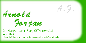 arnold forjan business card